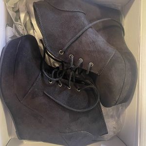 Black velvet booties SHI by journeys